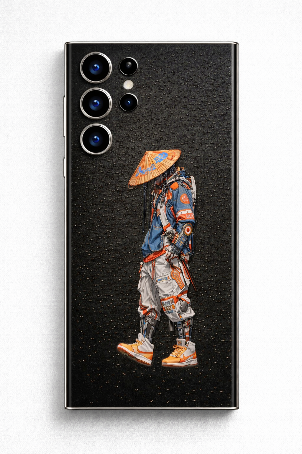 Cyberpunk Samurai Black 3D Mobile Skin