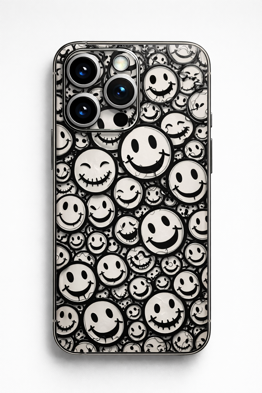 Smiley Chaos Monochrome Mobile Skin – Ultra 3D Wrap