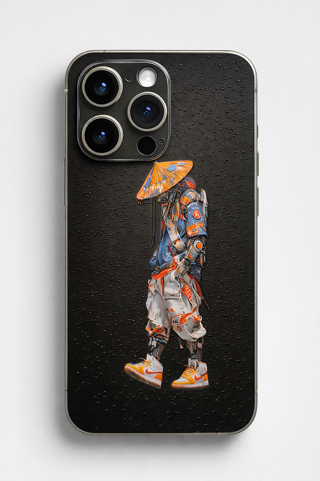 Cyberpunk Samurai Black 3D Mobile Skin