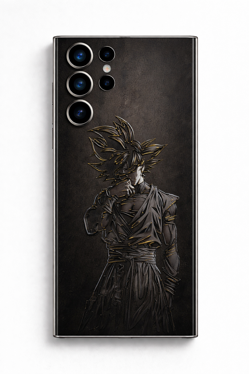 Dark Goku Emboss Black 3D Mobile Skin